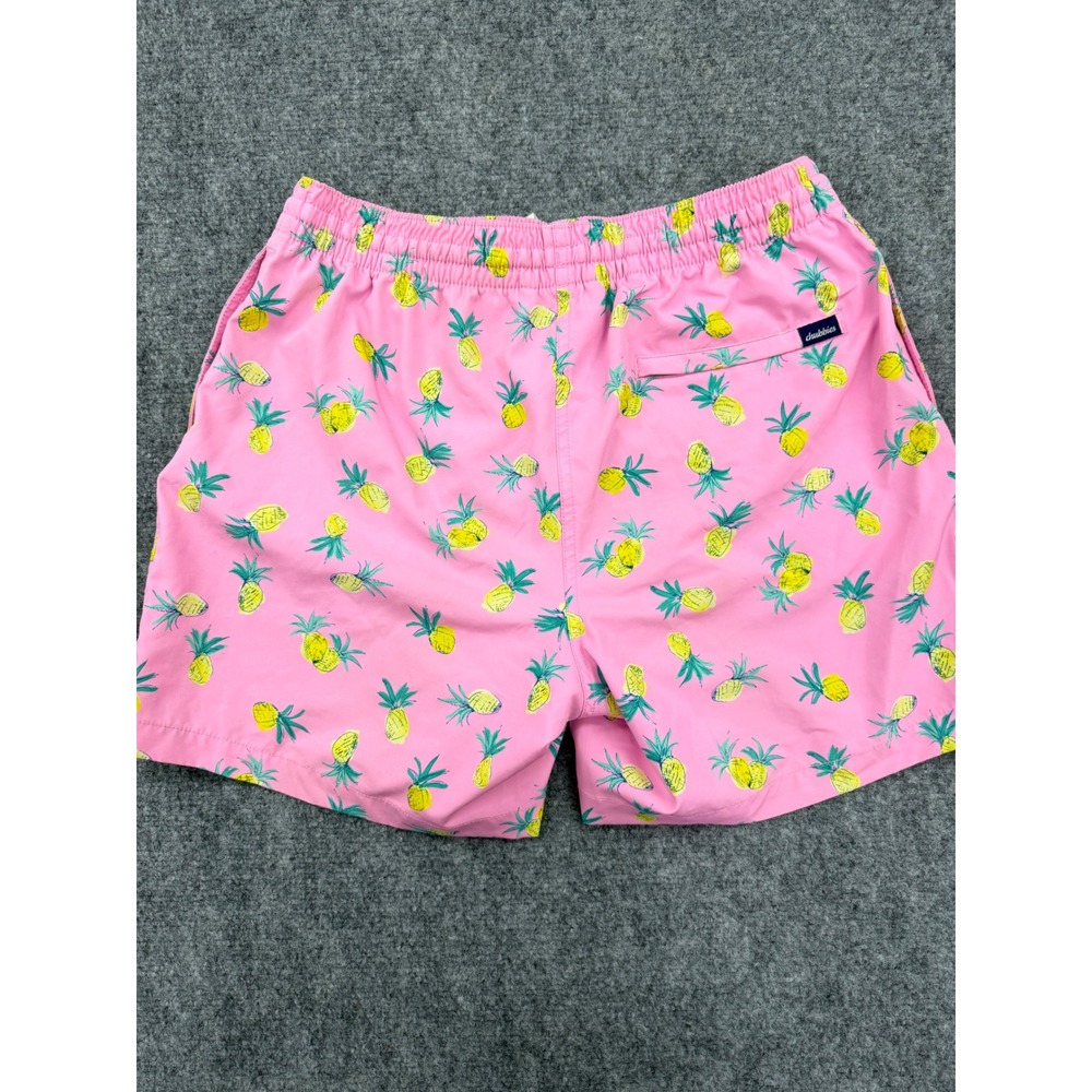 Chubbies Mens Pink Pineapple Print Swim Trunks Size Large 5.5 Inch Inseam - Picture 2 of 7